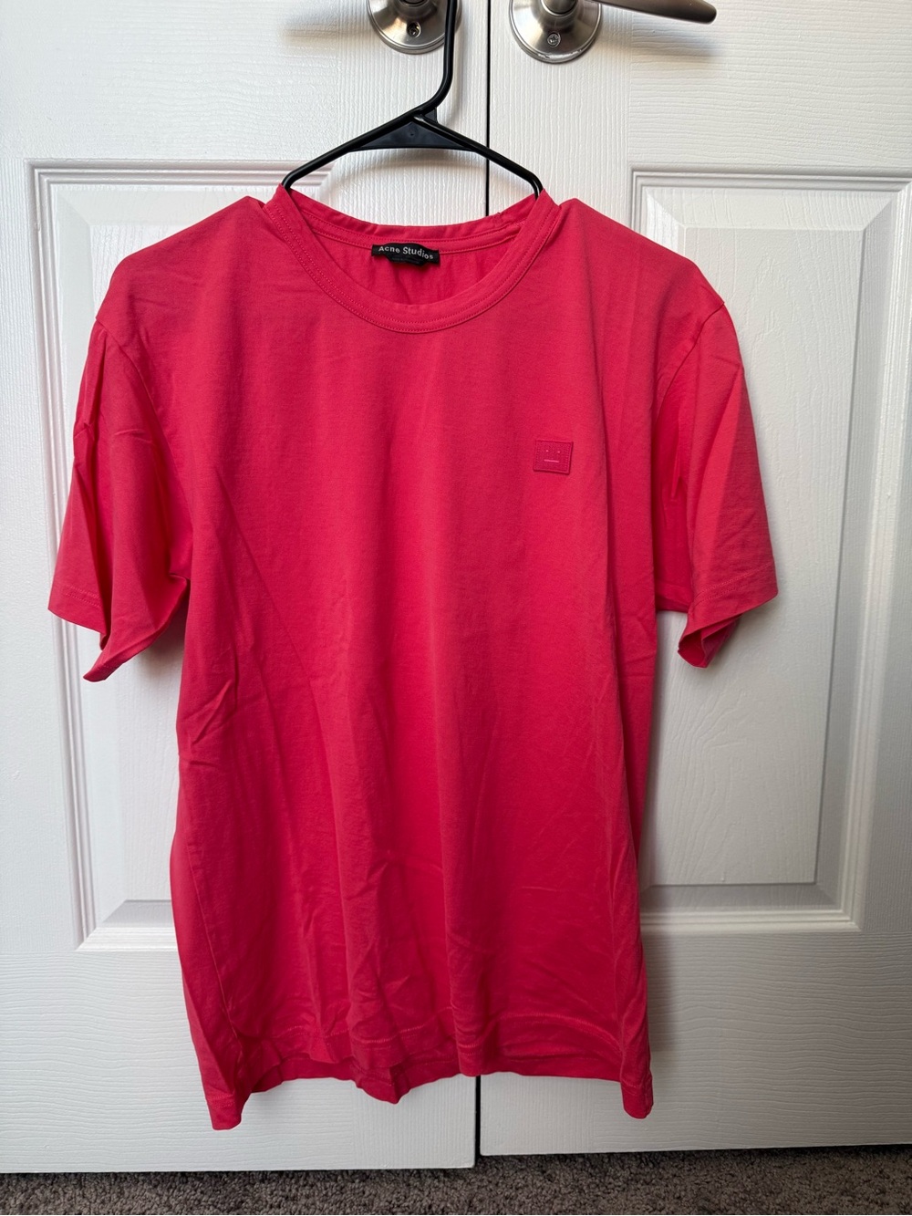 Acne Studios Bright Pink Crew Neck Tee